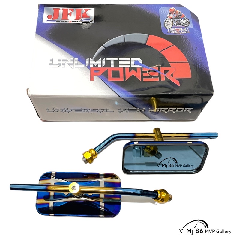 Spion Variasi Two tone Kotak Jfk Universal / Spion Motor Model Kotak Gold Blue / Spion Bulat Two tone