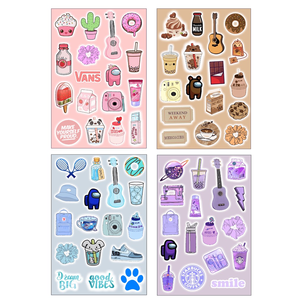 (Part 1) Stiker Tumblr / Stiker Aesthetic (Bisa COD) NO CUTTING, MIN