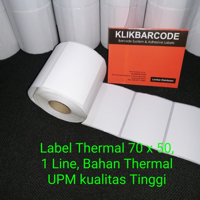 

LABEL STICKER BARCODE THERMAL 70 X 50 - 70X50 MM - 1LINE - ISI : 400 PCS - XPRINTER - PROMO SHOPEE