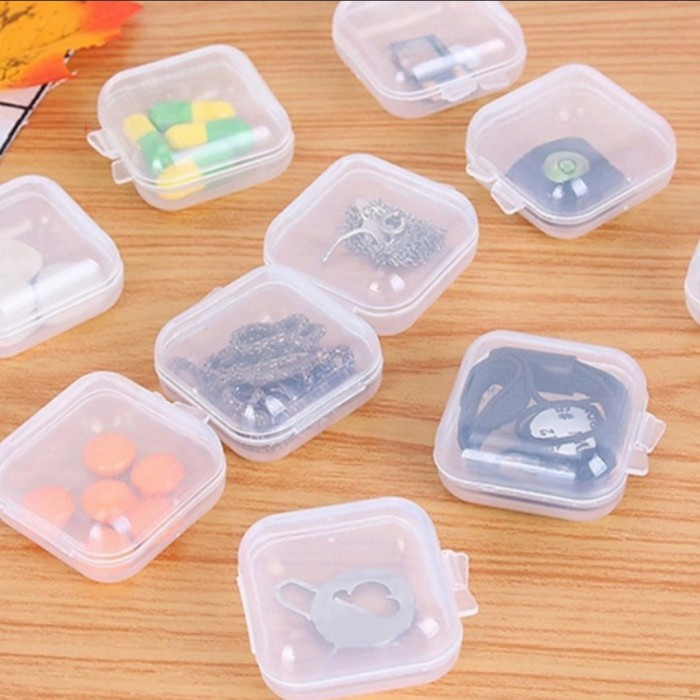 KOTAK MINI KECIL TEMPAT PERHIASAN ANTING MEMORY CARD EARPLUG KOTAK PLASTIK SERBAGUNA MINI BOX