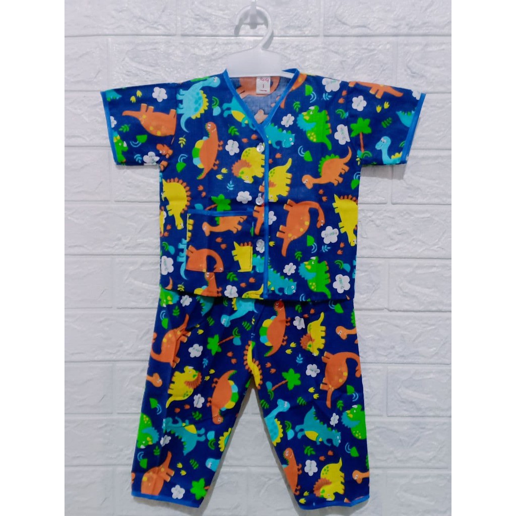 ( PROMO CUCI GUDANG ) COD STELAN PIAMA ANAK MOTIF KARAKTER BAHAN KATUN USIA 6-12 BULAN-6