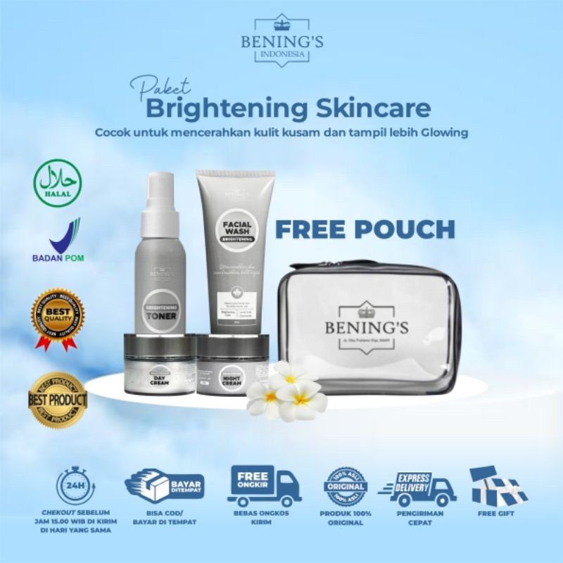 Bening's Skincare by Dr. Okky Series Brightening Skincare Free cream netral anti iritasi