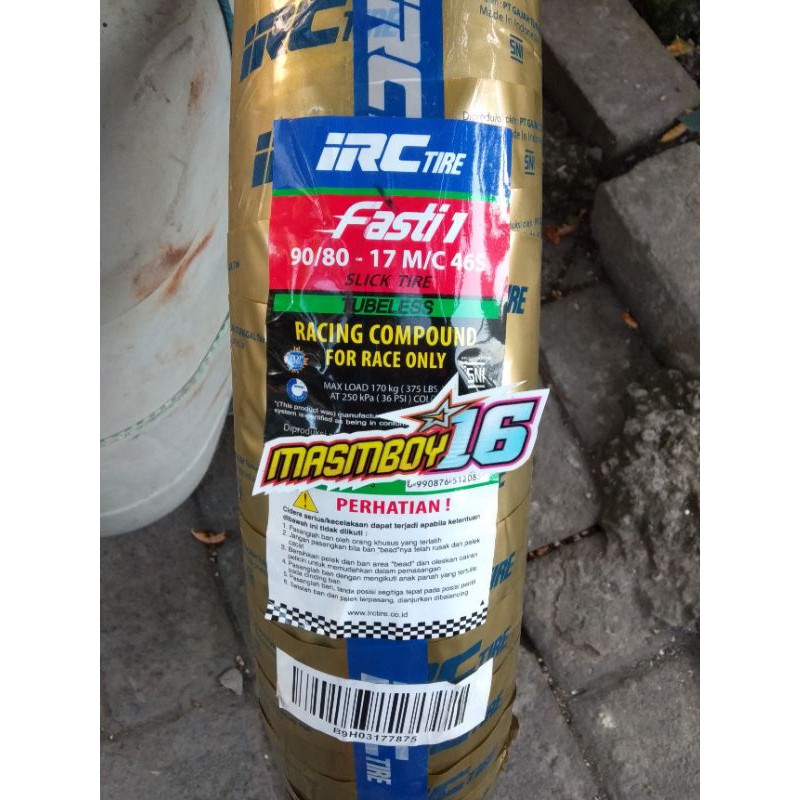 Ban IRC fasti 1 ukuran 90/80 ring 17 soft compound
