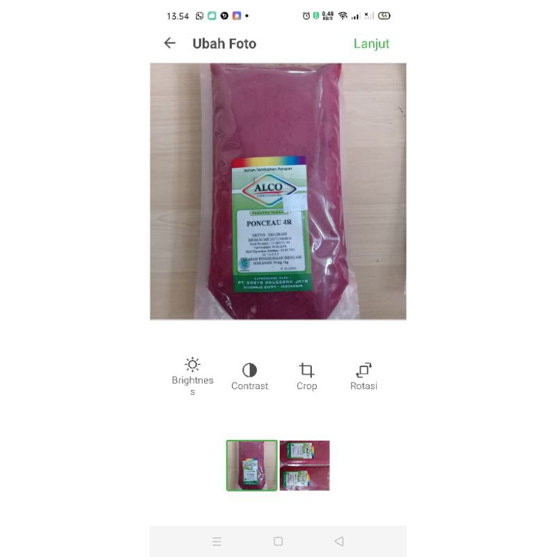 

Pewarna makanan minuman foodgrade Pounceu Red