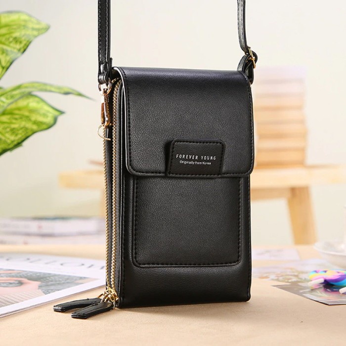 tas hp wanita selempang Wanita Selempang Korea Multifungsi TouchScreen Model t - Hitam E4G8 COD BEST