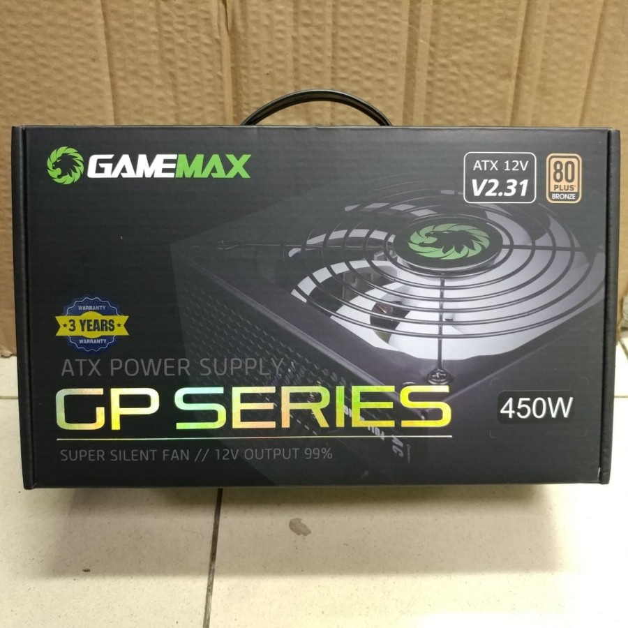 GameMax Power Supply PSU 450W +80 GP Series Bronze Certified