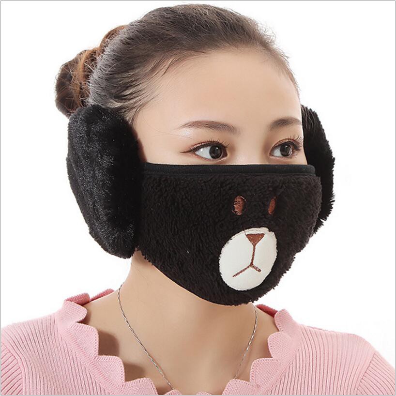  Masker  Mulut  Women Ear protective face mask earmuff anti 