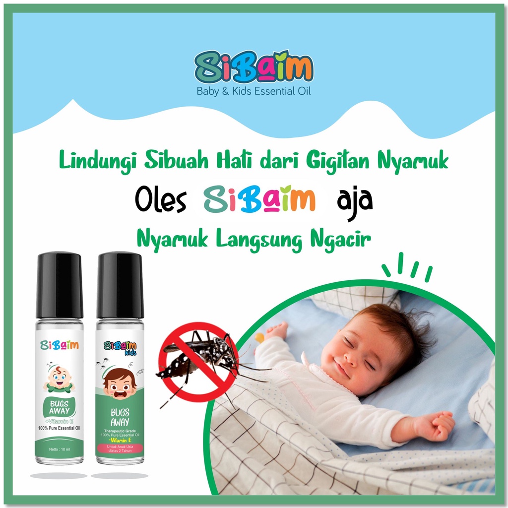 Menjaga Bayi Dari Gigitan Nyamuk - SIBAIM BABY BUGS AWAY Essential Oil 10ml by psikopediastore