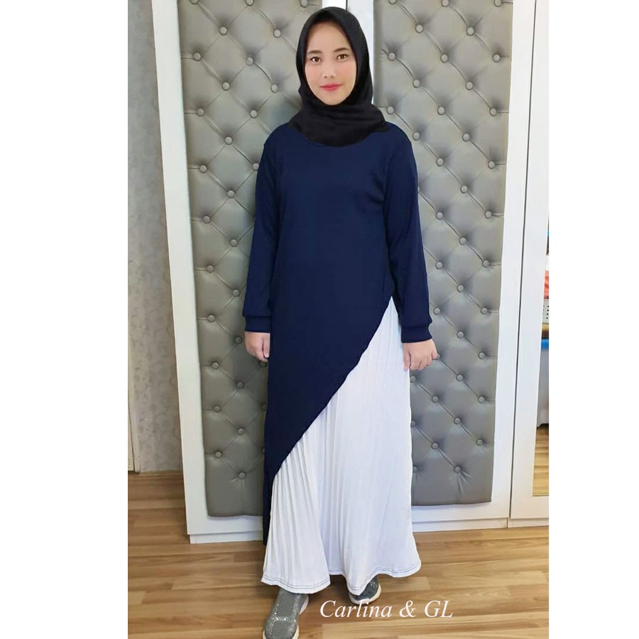 GAMIS DAIMAH MUSLIM TWO COLOR CARLINA