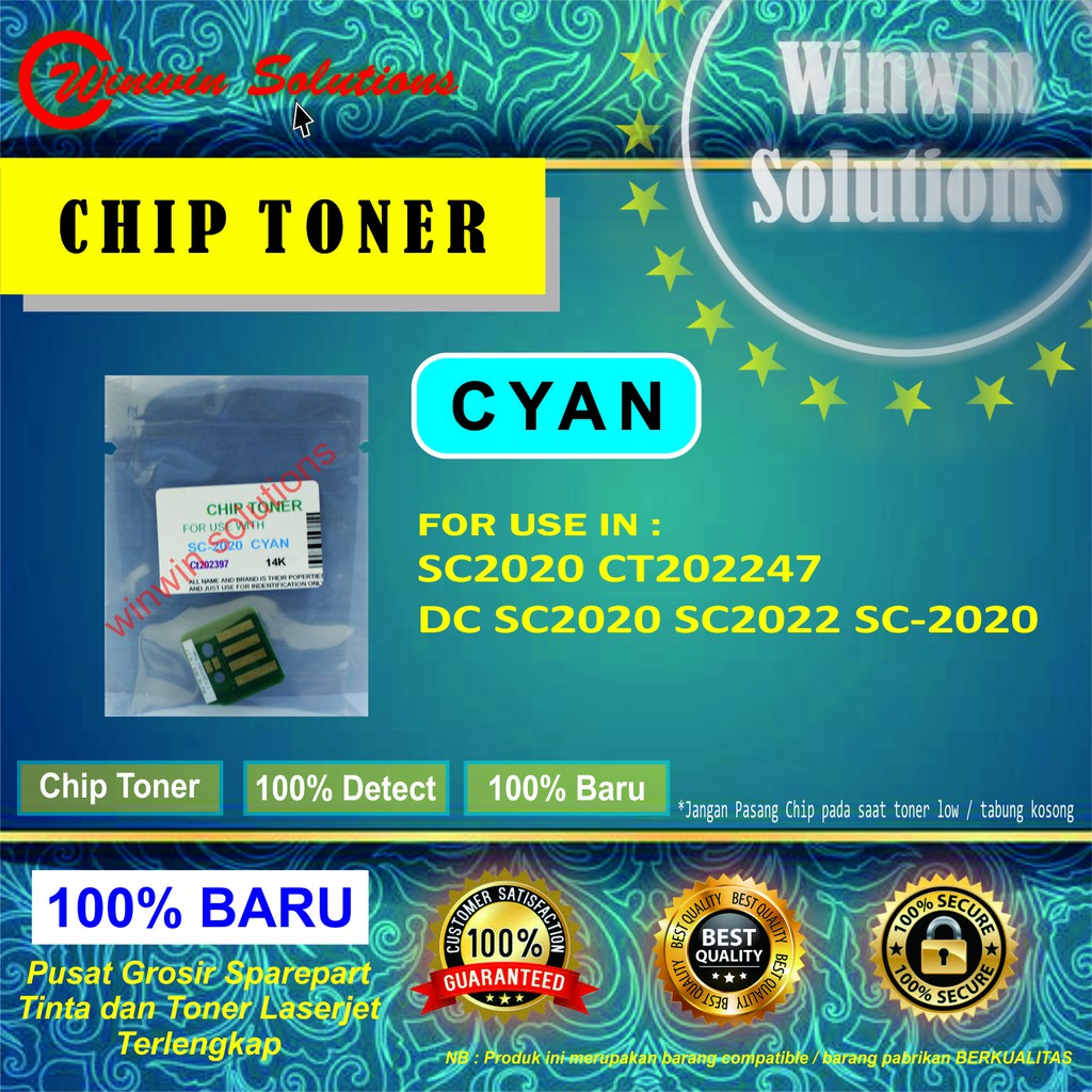 CHIP TONER XEROX Docucentre Cartridge SC2020 CT202247 CYAN SC-2020