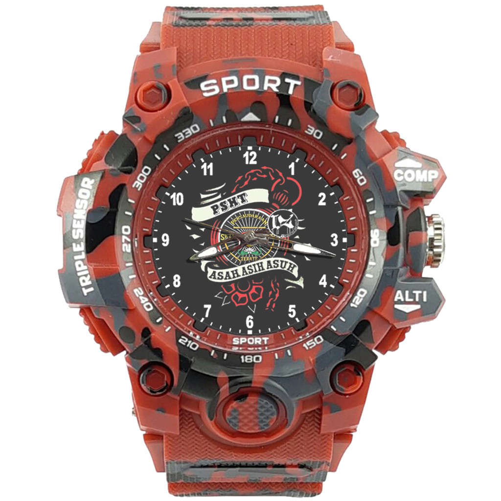 {Istimewa} Jam Tangan PERSAUDARAAN SETIA HATI TERATE - SH 13 Merah Army Water Resistant