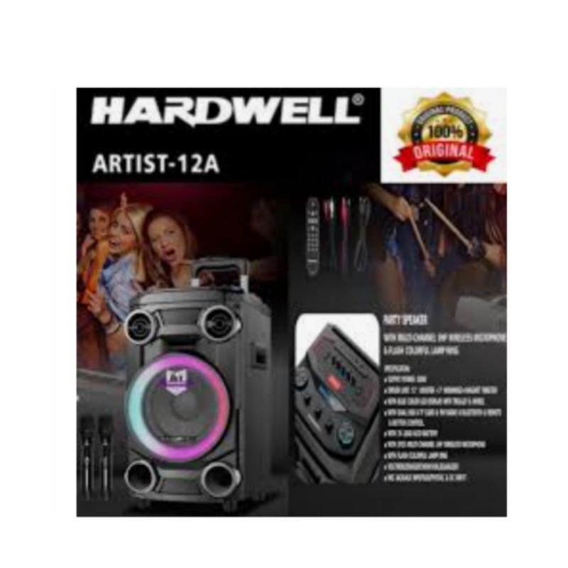 Speaker porteble Hardwell Artis 12A, speaker 12 INCH USB, bluetooth, garansi resmi hardwell