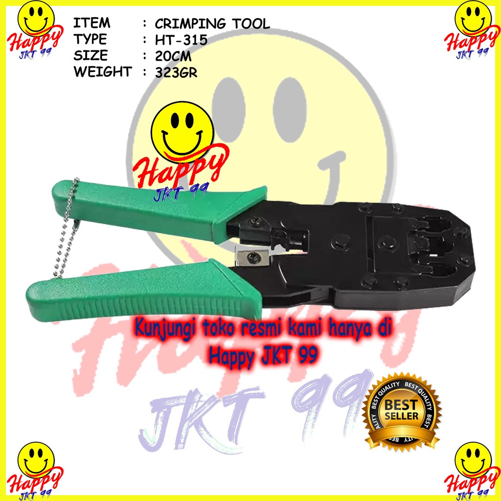 [ HAPPY JKT 99 ] CRIMPING TOOL RJ45 LAN TANG ORIGINAL BAGUS KUAT TAHAN