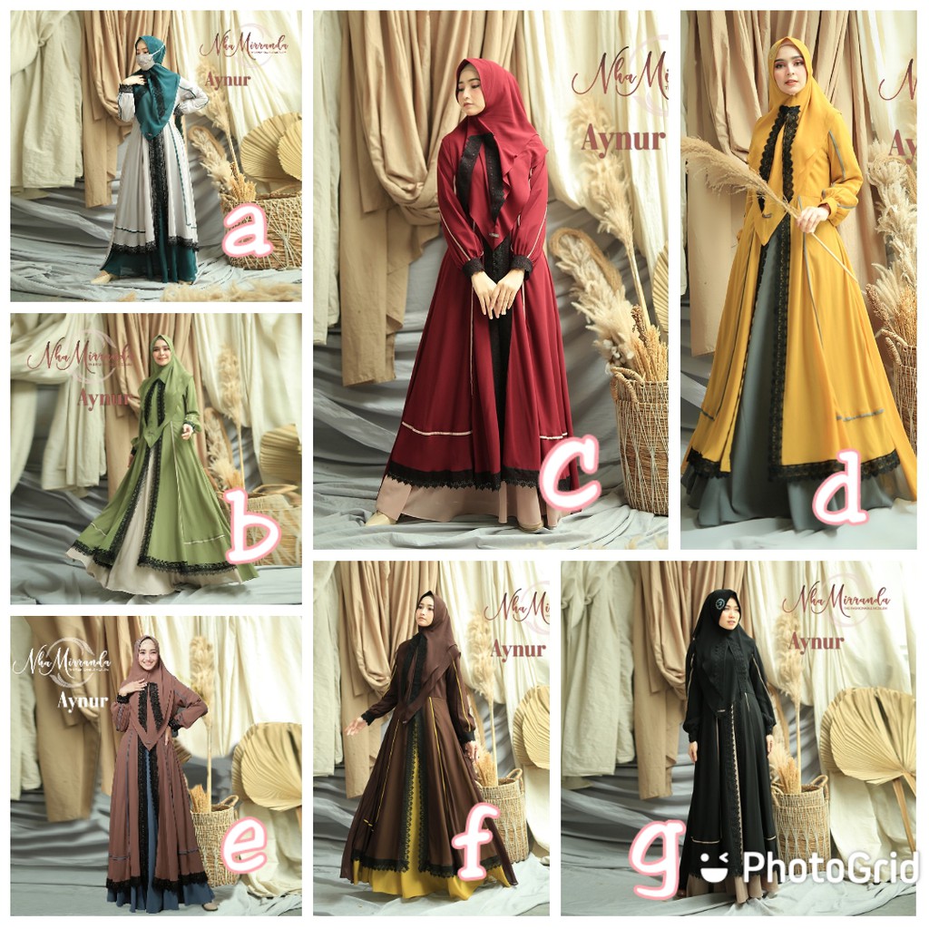 dress muslim/gamis syari/gamis terbaru Aynur Syari by Nha Mirranda
