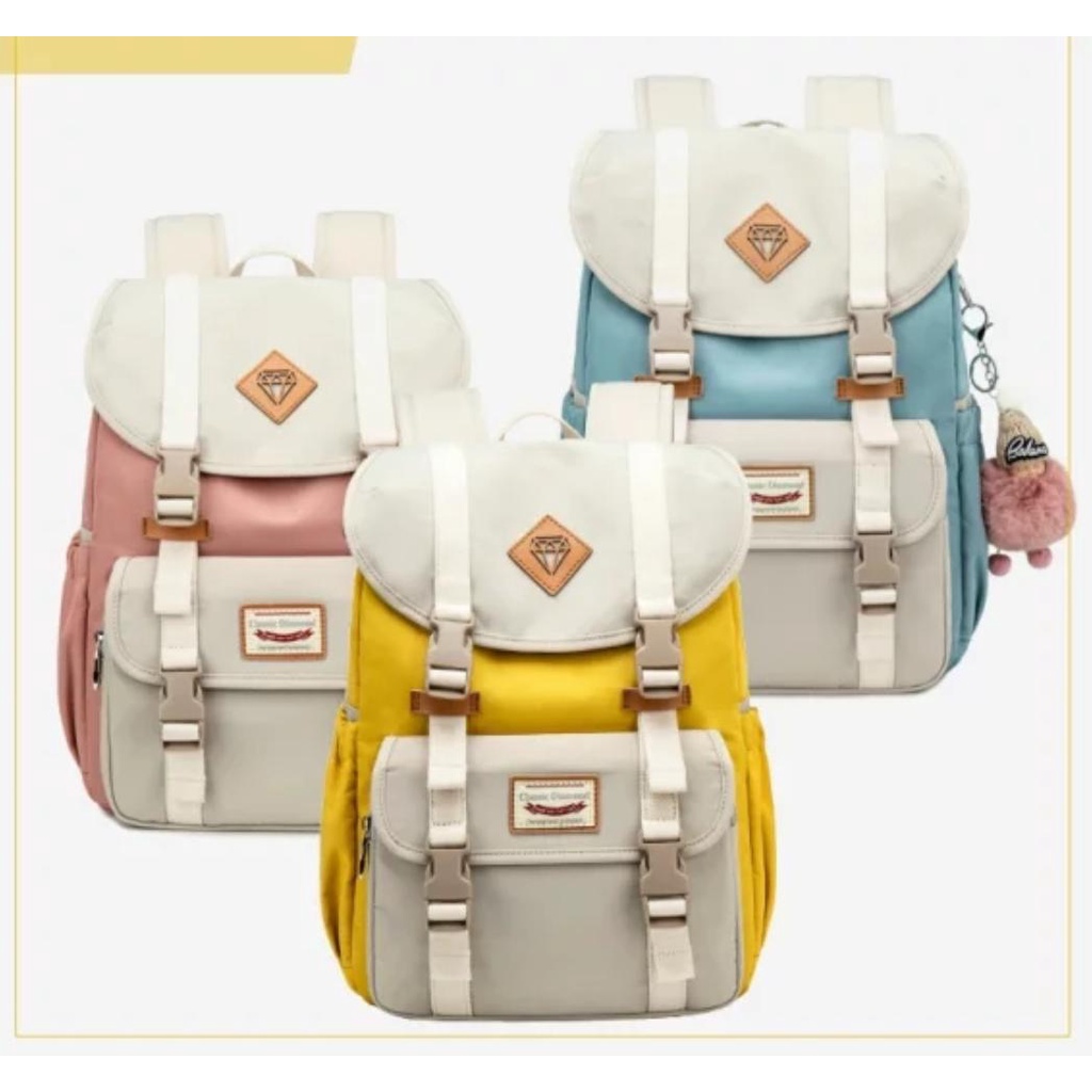 Tas Sekolah Korean Style Tas Ransel Wanita Backpack Fashion Terbaru 2023 Tas