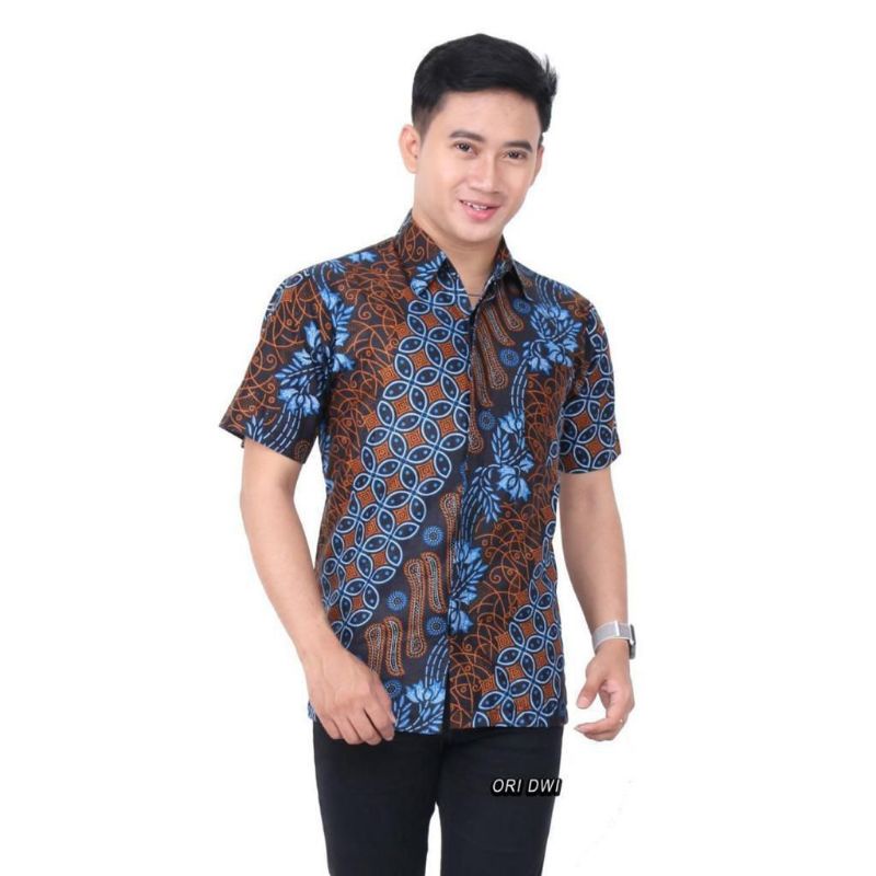 Kemeja Batik Pria Lengan Panjang dan Lengan Pendek size M L XL XXL Jumbo Big Size Bahan Berkualitas