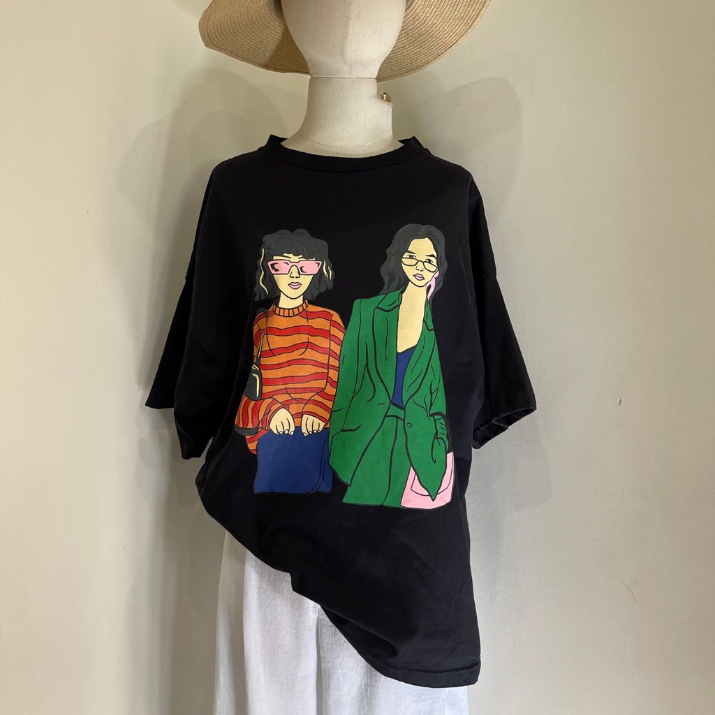 AIJO - Oversize Character- Kaos Wanita