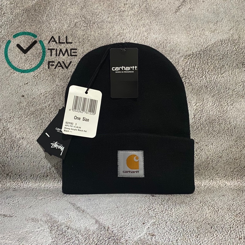 CARHARTT x STUSSY BEANIE BLACK