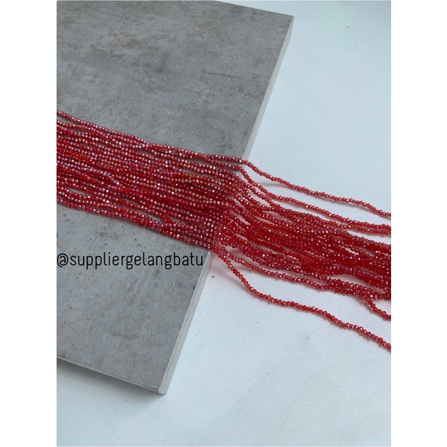 Crystal Ceko 2mm RED QUARTZ merah bahan souvenir kado perhiasan craft