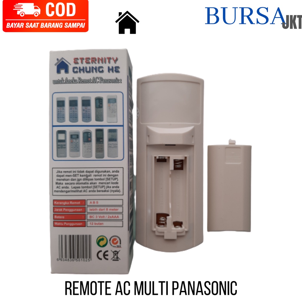 REMOTE AC PANASONI PNS SPLIT INVERTER LOW WATT DUS BIRU