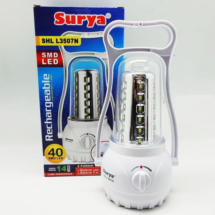 SURYA Lampu Emergency SHL L3507N - Lampu Darurat Cas Ulang SHL 3507