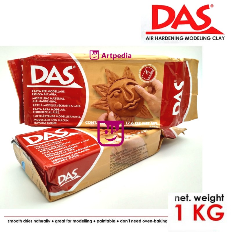 TERLARIS !! DAS MODELLING CLAY TERRACOTTA 1 KG / DAS CLAY