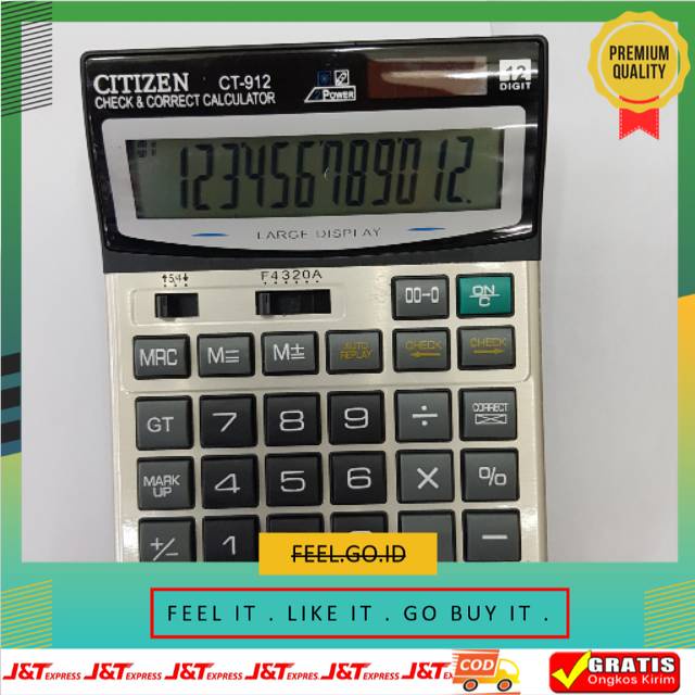 

Terbagus Termurah Kalkulator Citizen CT 912 12 digit . Kalkulator 12 Digit