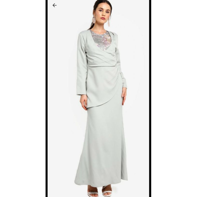 Dress Hijab Wanita / Prewed Dress / Long Dress / Bridesmaids / ZALIA Sequin Dress Mint Color NEW