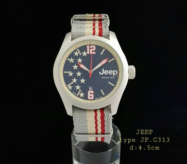 Jam Pria JEEP JP C313 tanggal aktif canvas