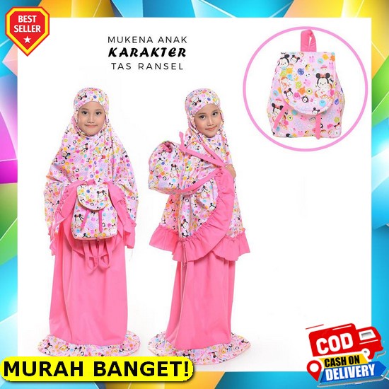 Mukena Anak Motif Termurah Karakter Branded Ori Mewah Model Terbaru Sekarang Polos X3K0 Cantik Rayon