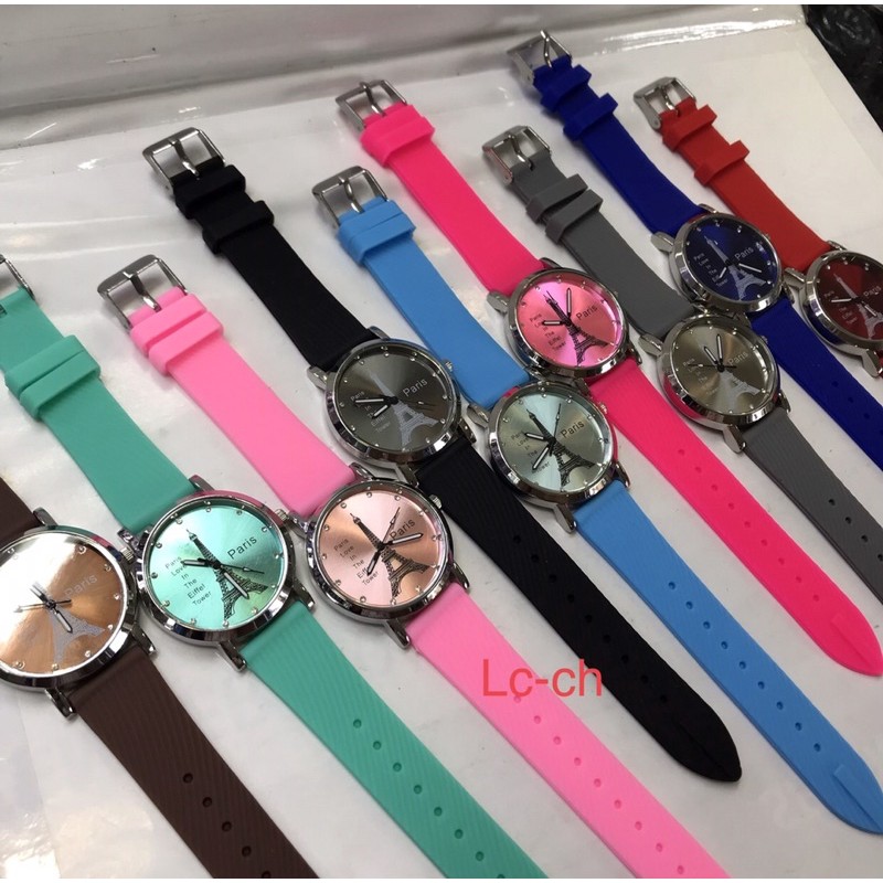 JAM TANGAN WANITA/ABG KARET WARNA