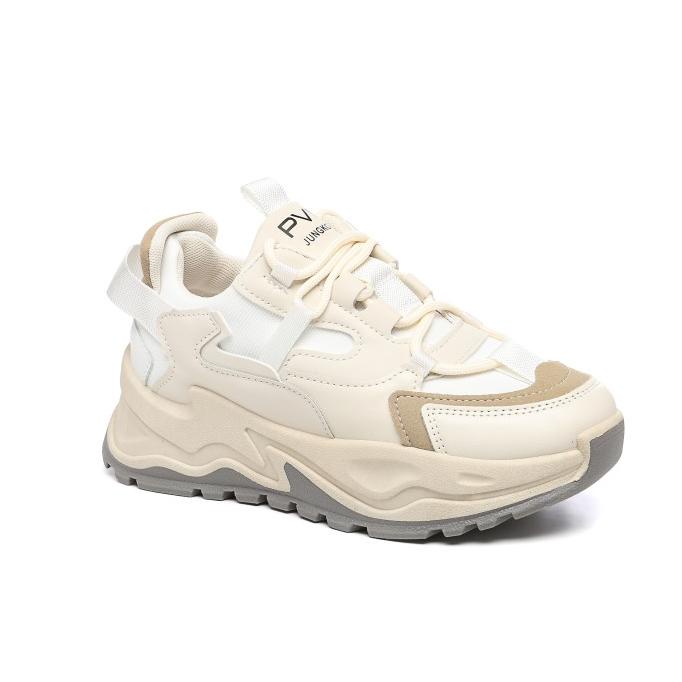 Pvn Jungkook Sepatu Sneakers Wanita Sport Shoes Krem 129