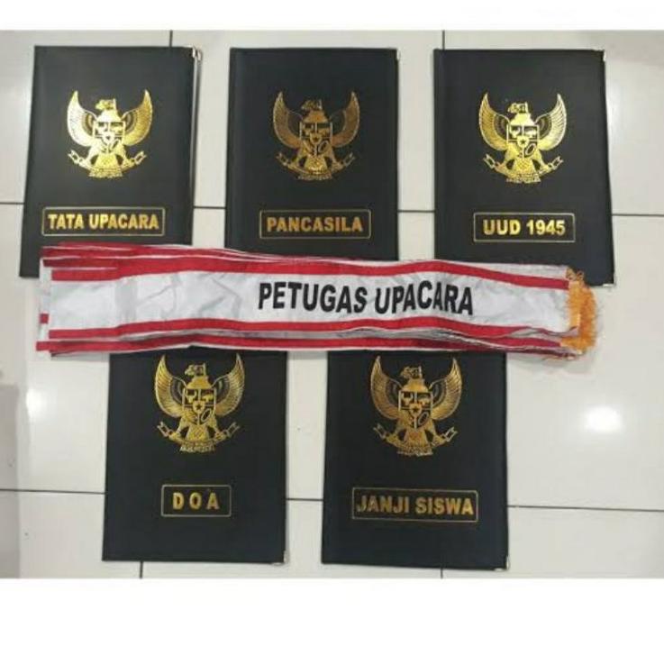 

Stok terbatas!.. paket Map Upacara bahan kulit Sintetis dan slempang upacara//Harga Grosir