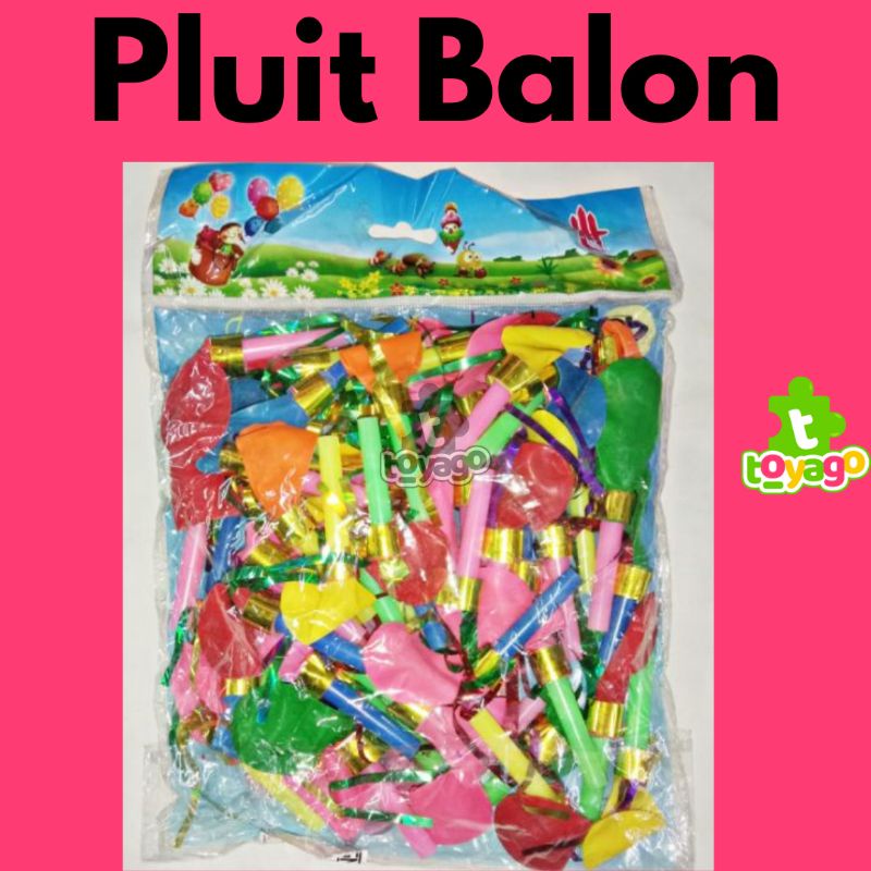 balon peluit/balon terompet/balon tet isi -+50 Pcs Grosir Murah