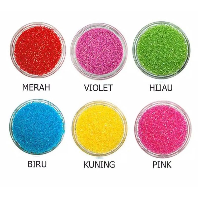 

sanding sugar 500gram | gula warna warni | gula arbanat | gula cotton candy - rainbow sugar