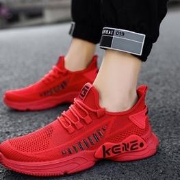 ▼ WAADOO Sport Shoes Pria MH04 Sepatu Running Olahraga Merah ➥