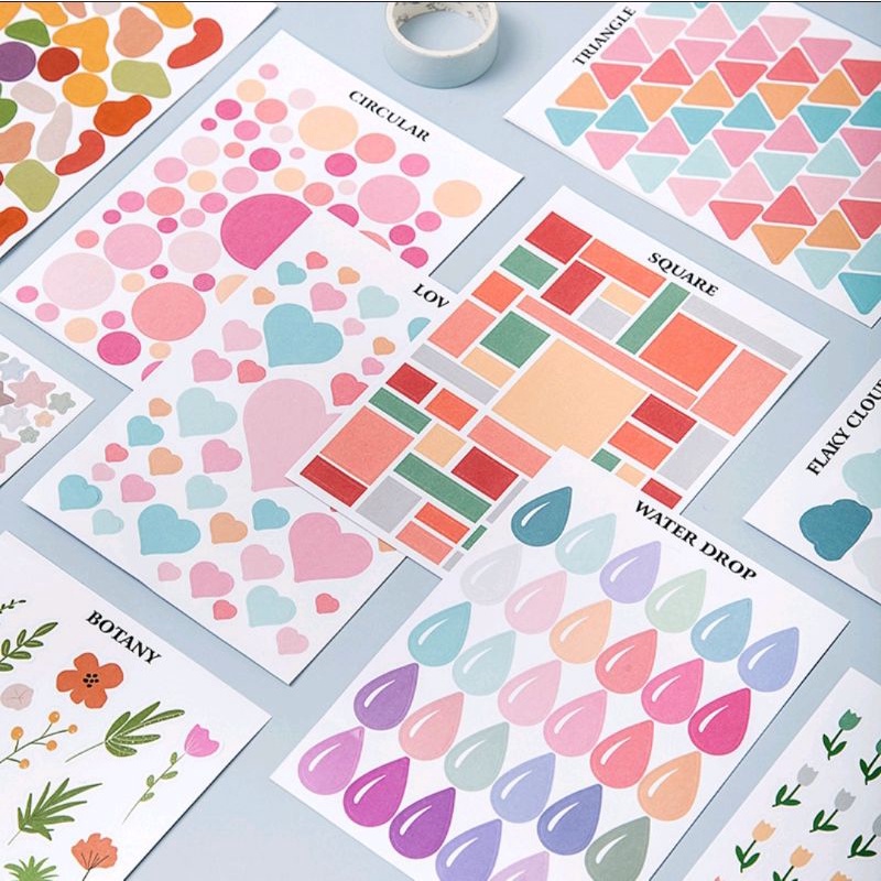 

Colourful Kiss Cut Sticker Scrapbook Journal // Dimino