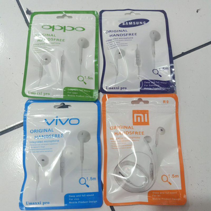 Handsfree Earphone Umaxxi Pro for Xiaomi,Samsung,Vivo,Oppo - Packing Plastik