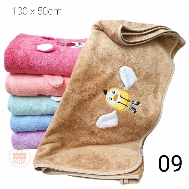 Handuk Bayi Lembut Microfiber SUPER 100x50/140×70 cm Lembut Jumbo / Handuk Anak Baby Newborn Handuk Kuping