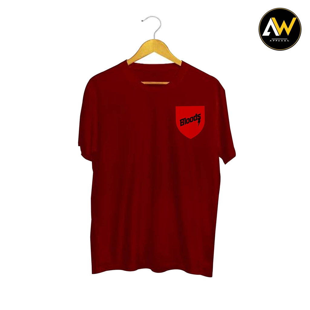 T-shirt Kaos Distro AW_Apparel Original Bloods Combad 30S/24S Premium /Kaos Distro Murah /T-Shirt Pr