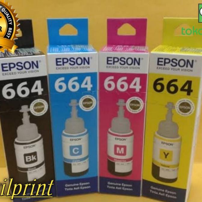 Jual 1 Set Tinta Epson 664 Original L100 L110 L120 L200 L210 L220 Elektronik Printer Tinta 8393