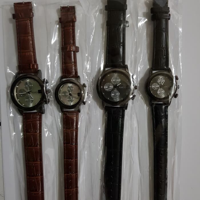 jam tangan gucci kulit couple Buruan