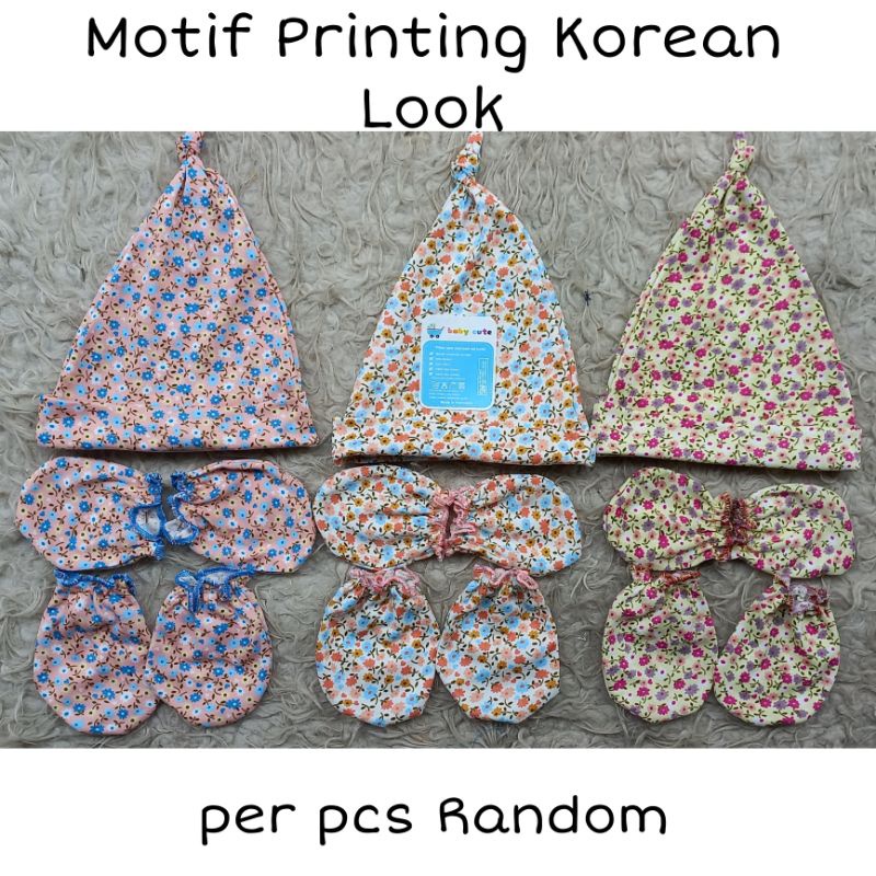 Sarung tangan dan kaki bayi Polos dan motif SNI Promo 9.9