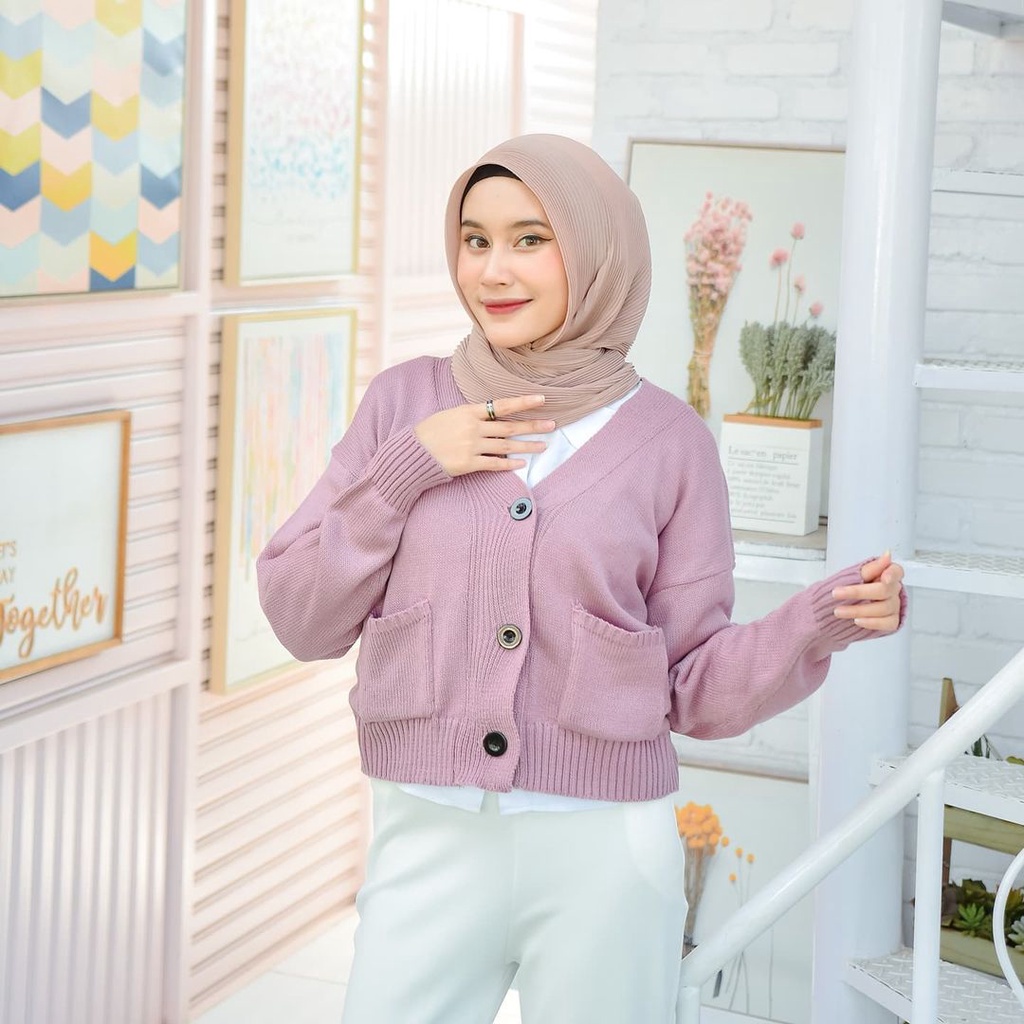 Cardigan Rajut Korean Style Tebal Aphrodite Outwear Terbaru All Size Fit To L