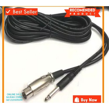 ORIGINAL Kabel microphone asli standart mikrophone cable mic ori mik dynamic meter wire tali Jack k