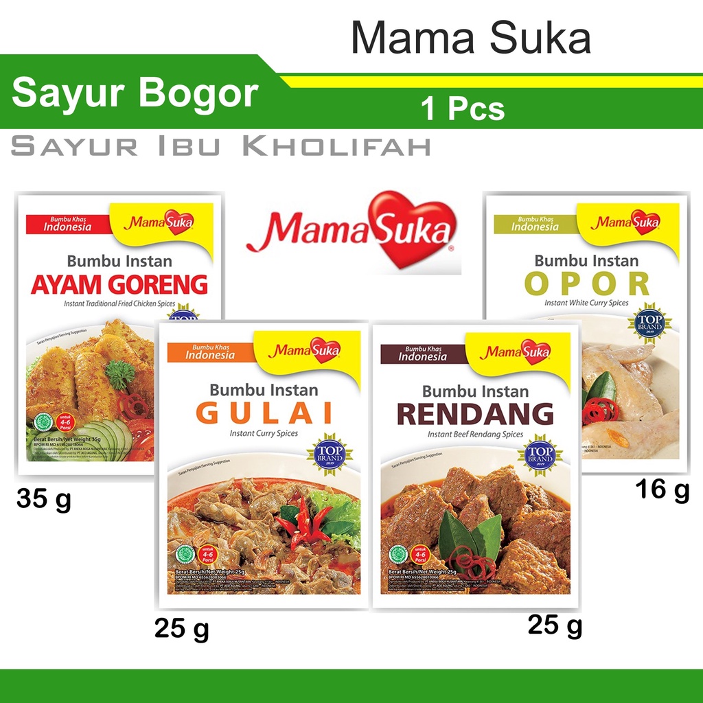 

Bumbu Dapur Instan Mama Suka 1 Pcs Ayam Goreng Gulai Rendang Opor