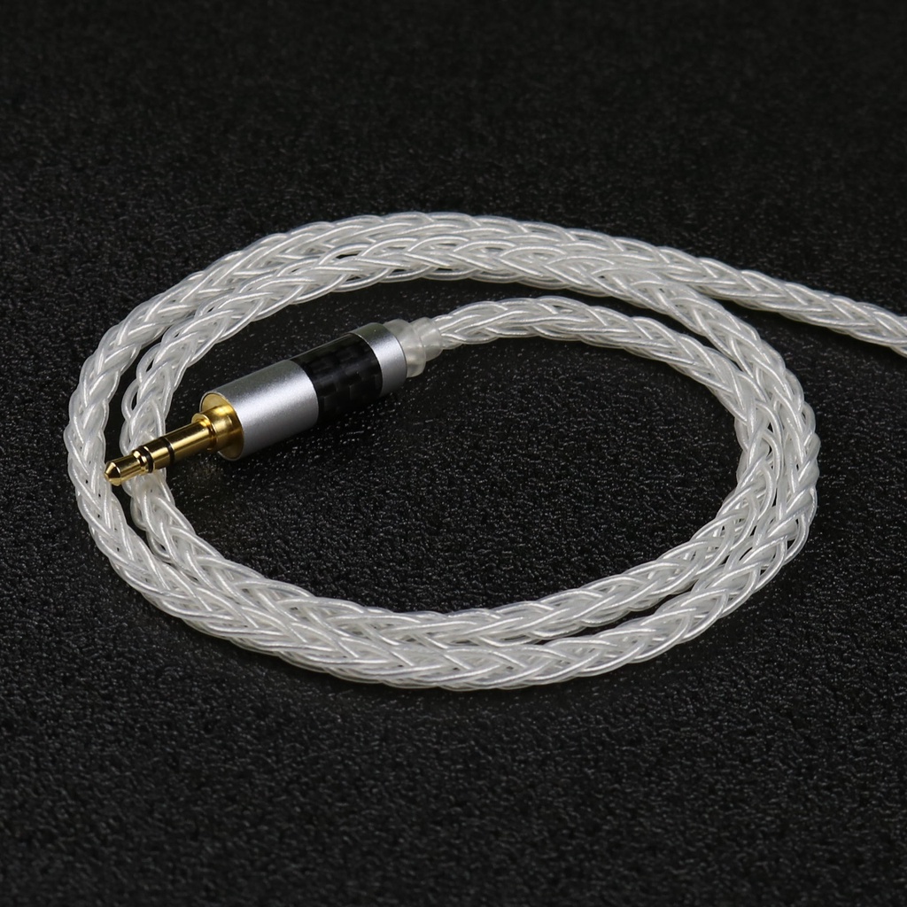 Girftu Kabel earphone 8 Strands 192 Cores 6N Tunggal Lapis Tembaga silver matte finish 0.78mmcx Konektor 3.5mm 4.4mm