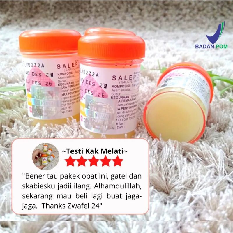 Salep Gatal Zwafel 24 Asli Original 100% | Obat Saleb Gatel Panu Kadas Kurap Kutu Air Eksim Scabies Selangkangan