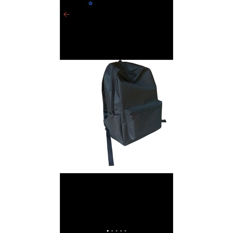 Backpack Tas Ransel Polos Hitam/Tas Backpack Ransel Trendi Kuliah Sekolah