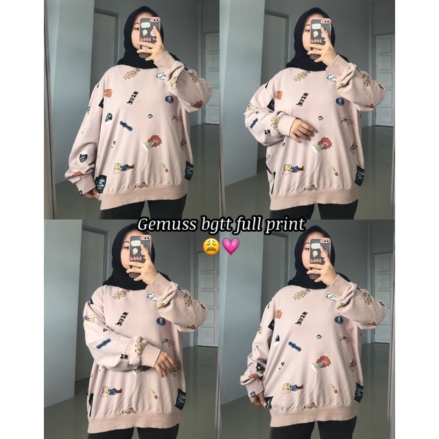 PART I SWEATER OVERSIZE/ CREWNECK THRIFT / PART 2 / SWEATER THRIFT / SWEATER OVERSIZE LENGAN BALON-Ld122 P65 fullprint